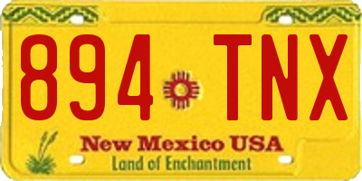 NM license plate 894TNX