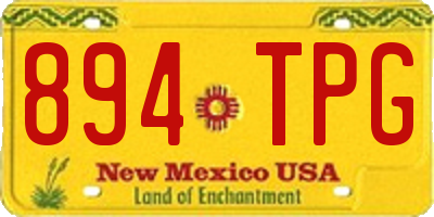 NM license plate 894TPG