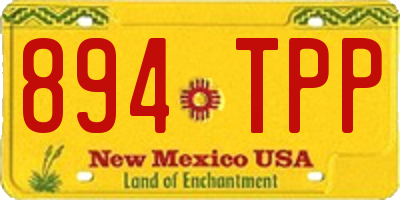 NM license plate 894TPP