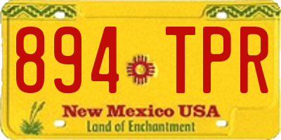 NM license plate 894TPR