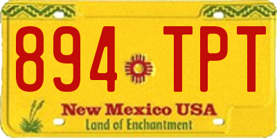 NM license plate 894TPT