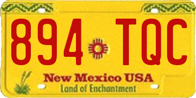 NM license plate 894TQC