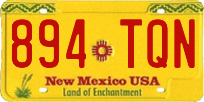 NM license plate 894TQN