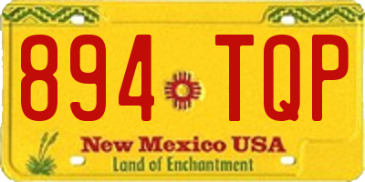 NM license plate 894TQP