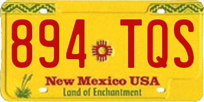 NM license plate 894TQS