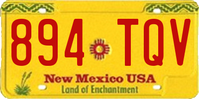 NM license plate 894TQV
