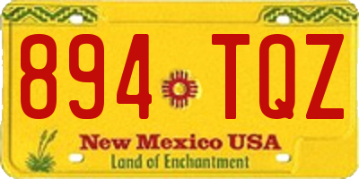 NM license plate 894TQZ
