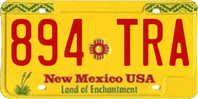 NM license plate 894TRA
