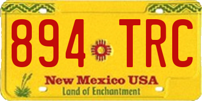 NM license plate 894TRC