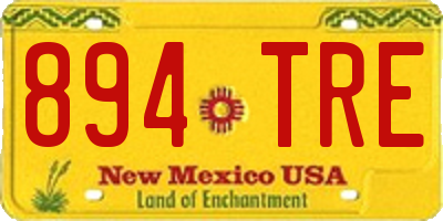 NM license plate 894TRE