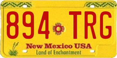 NM license plate 894TRG