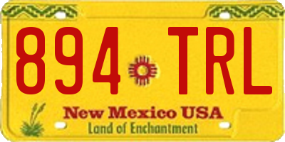 NM license plate 894TRL