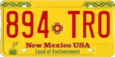 NM license plate 894TRO