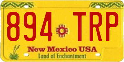 NM license plate 894TRP