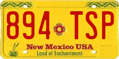 NM license plate 894TSP