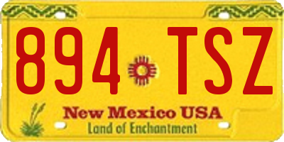 NM license plate 894TSZ
