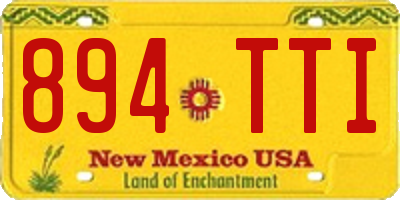 NM license plate 894TTI