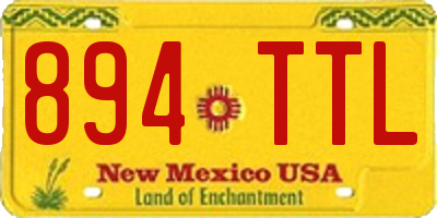 NM license plate 894TTL