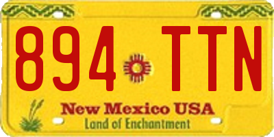 NM license plate 894TTN