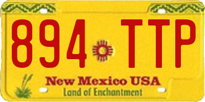 NM license plate 894TTP