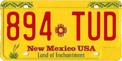 NM license plate 894TUD