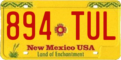 NM license plate 894TUL