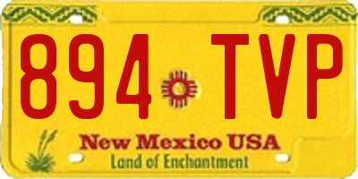 NM license plate 894TVP