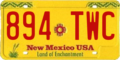 NM license plate 894TWC