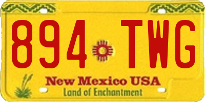 NM license plate 894TWG