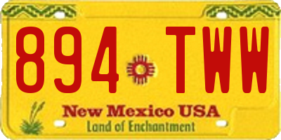 NM license plate 894TWW