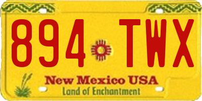NM license plate 894TWX
