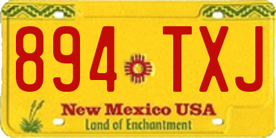NM license plate 894TXJ