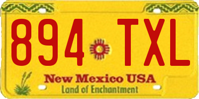 NM license plate 894TXL