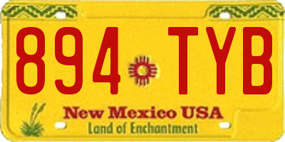 NM license plate 894TYB