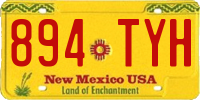 NM license plate 894TYH