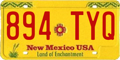 NM license plate 894TYQ