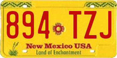 NM license plate 894TZJ