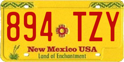 NM license plate 894TZY