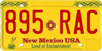 NM license plate 895RAC