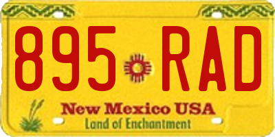 NM license plate 895RAD