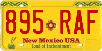 NM license plate 895RAF