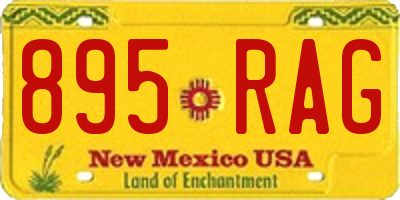 NM license plate 895RAG