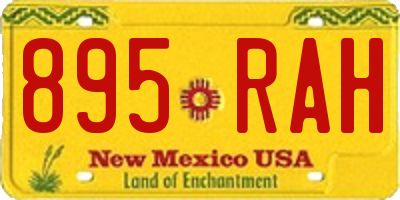 NM license plate 895RAH