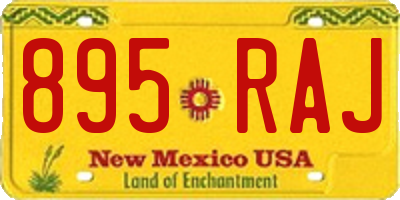 NM license plate 895RAJ