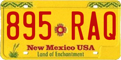 NM license plate 895RAQ