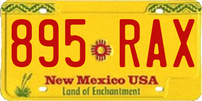 NM license plate 895RAX