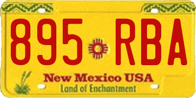 NM license plate 895RBA