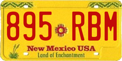 NM license plate 895RBM