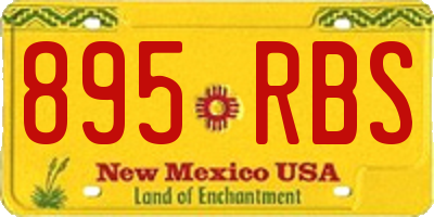 NM license plate 895RBS