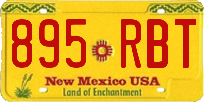 NM license plate 895RBT